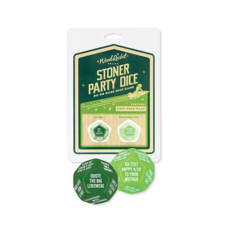 Wood Rocket Stoner Party Dice Game - Green